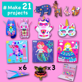 EZCRA unicorn felt mask included for imaginative play