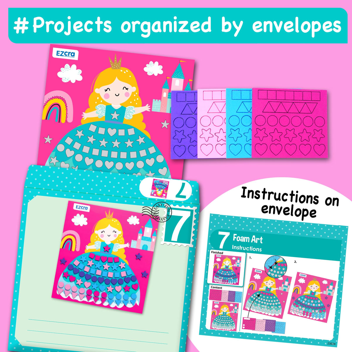 EZCRA unicorn pom pom art adds texture and color to projects