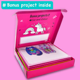 EZCRA unicorn safety tools with child-safe needle and easy-grip handles
