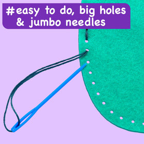 EZCRA unicorn sewing kit includes tools for easy sewing.