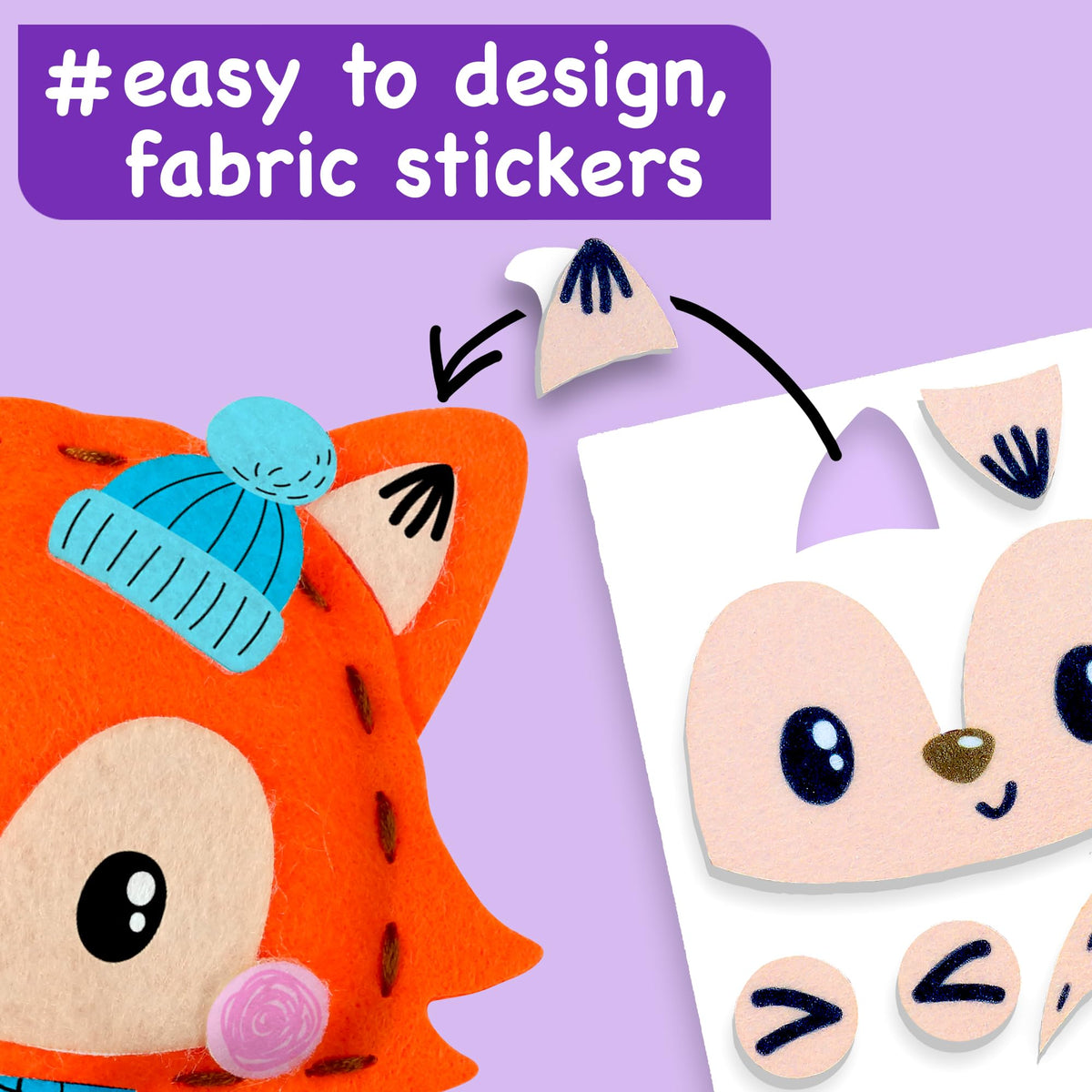 EZCRA unicorn sewing kit no-mess design with simple steps.