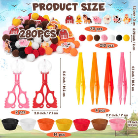 EZdhuawuse colorful pom poms for sensory exploration and color matching.
