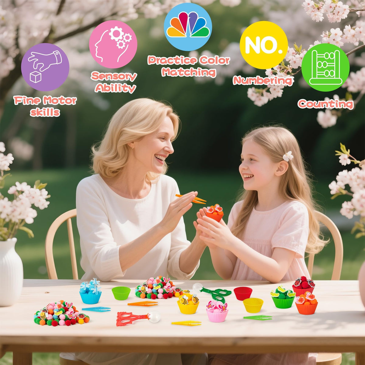 EZdhuawuse spring animal motifs inspire sorting games and pretend play.