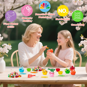 EZdhuawuse storage box keeps pieces organized for easy take-along play.