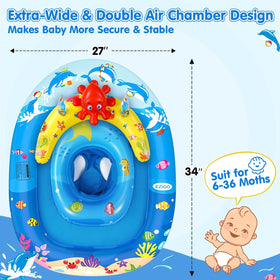 EZIGO Baby Float octopus toy image adds audible squeaks during pool time.