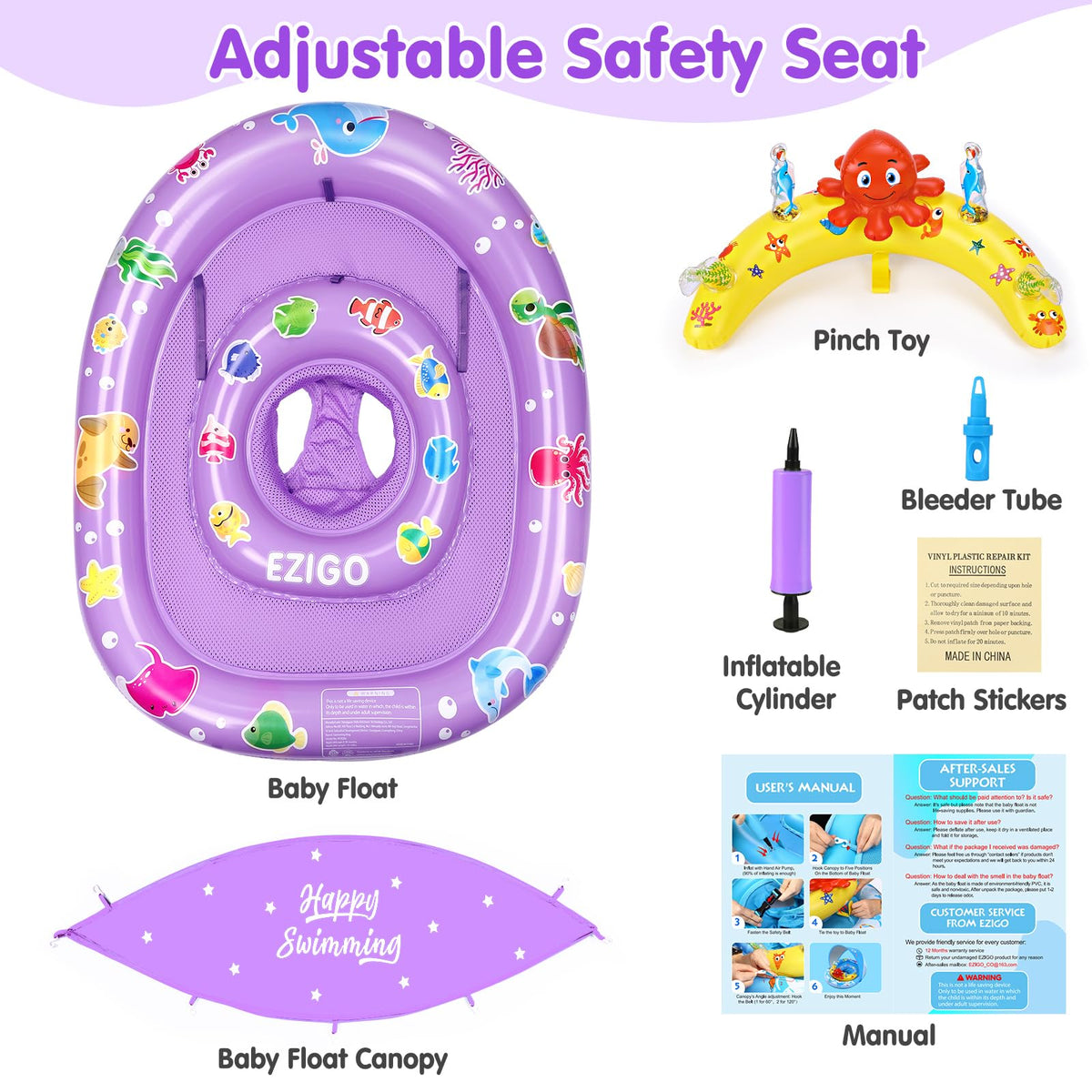 EZIGO float in water demonstrates toddler-friendly fun in pools
