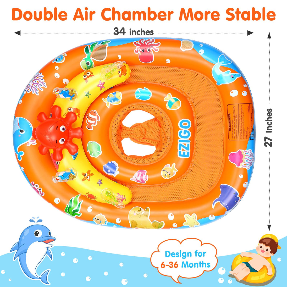 EZIGO safe mesh splash zone remains accessible when toys are removed