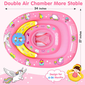 EZIGO baby float's safe mesh splash zone invites water exploration.