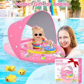 EZIGO pool float with padded edges reduces chafing during swims.