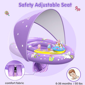 EZIGO unicorn toy on float enhances baby engagement during swim time