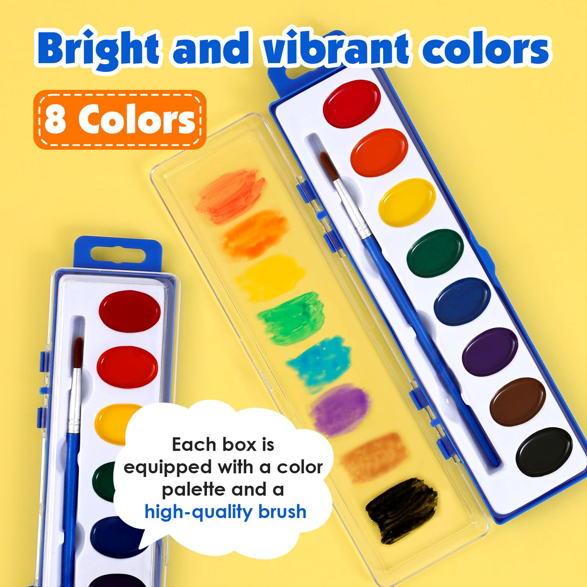 EZLYFF watercolor brush included for small hands and smooth washes