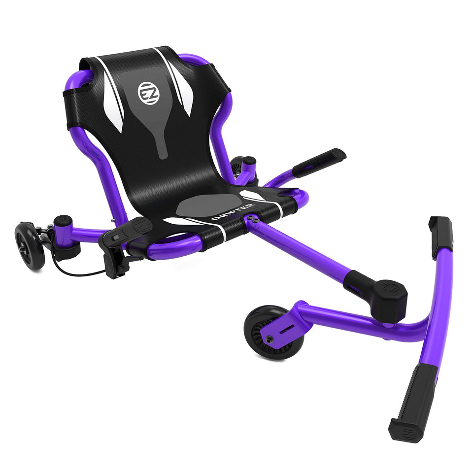 EzyRoller Drifter X purple front view shows drift-ready design for smooth turns.