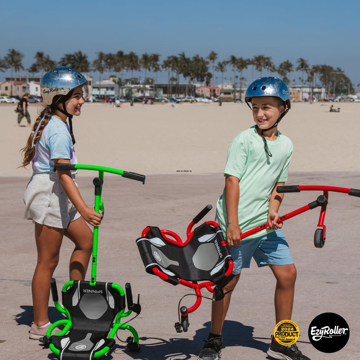 Ezroller Spinner ages 4-12 design grows with your child and steel frame.