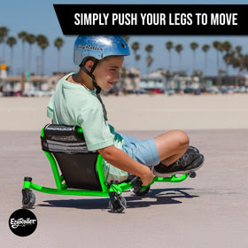 Ezroller Spinner low seating design delivers ergonomic comfort during rides.