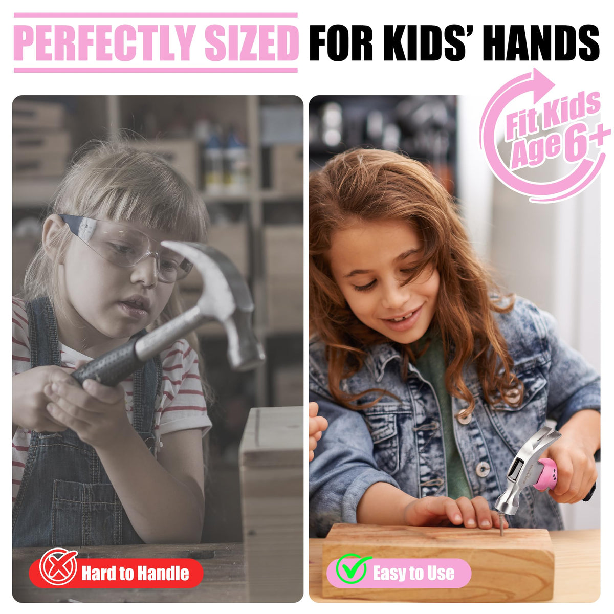 EZUVITA kid friendly tools with soft grips for comfortable, controlled play.