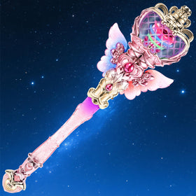 EZVYAO light-up princess wand crown with rainbow LEDs for magical play