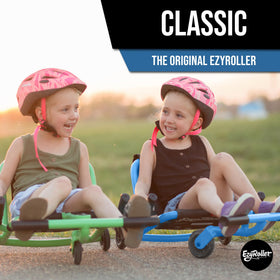 EzyRoller Classic blue foot bar action enables propulsion.