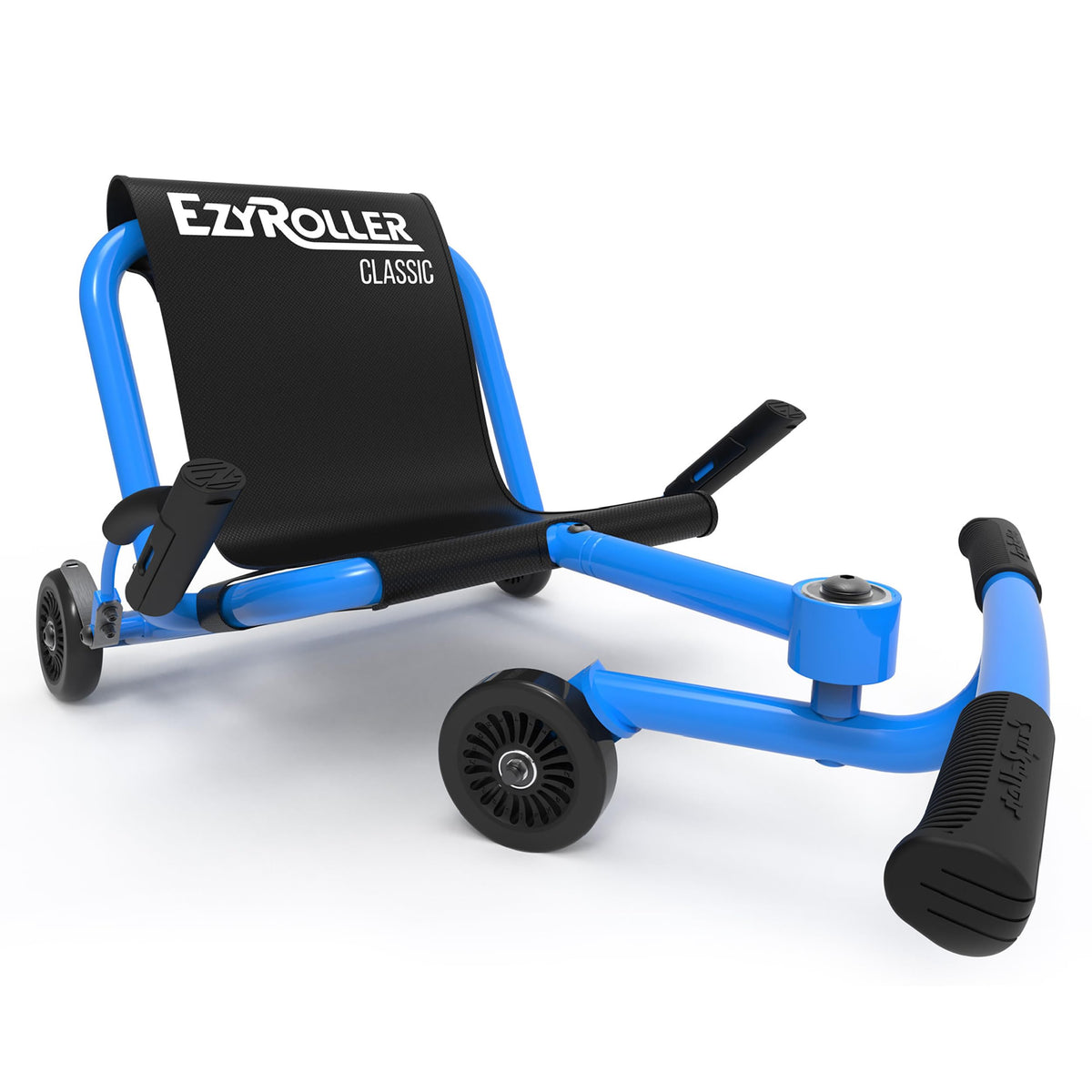 EzyRoller Classic blue seat comfort supports relaxed rides.
