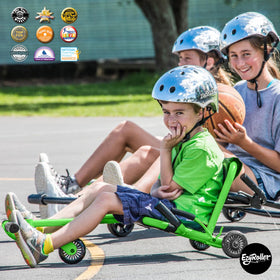 EzyRoller Classic hands-free play enables other activities.