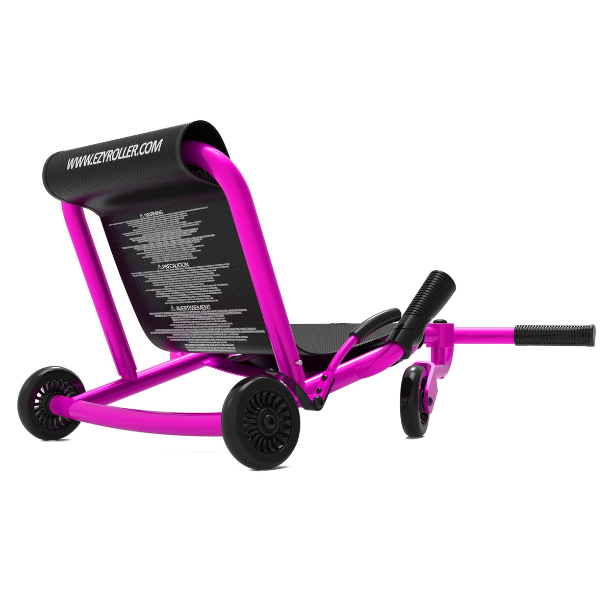 EzyRoller Classic Ride On Pink packaging and accessories.