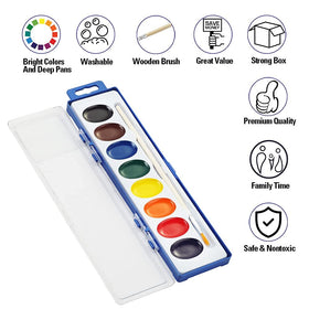 Ezzgol wooden brush included for smooth watercolor strokes.