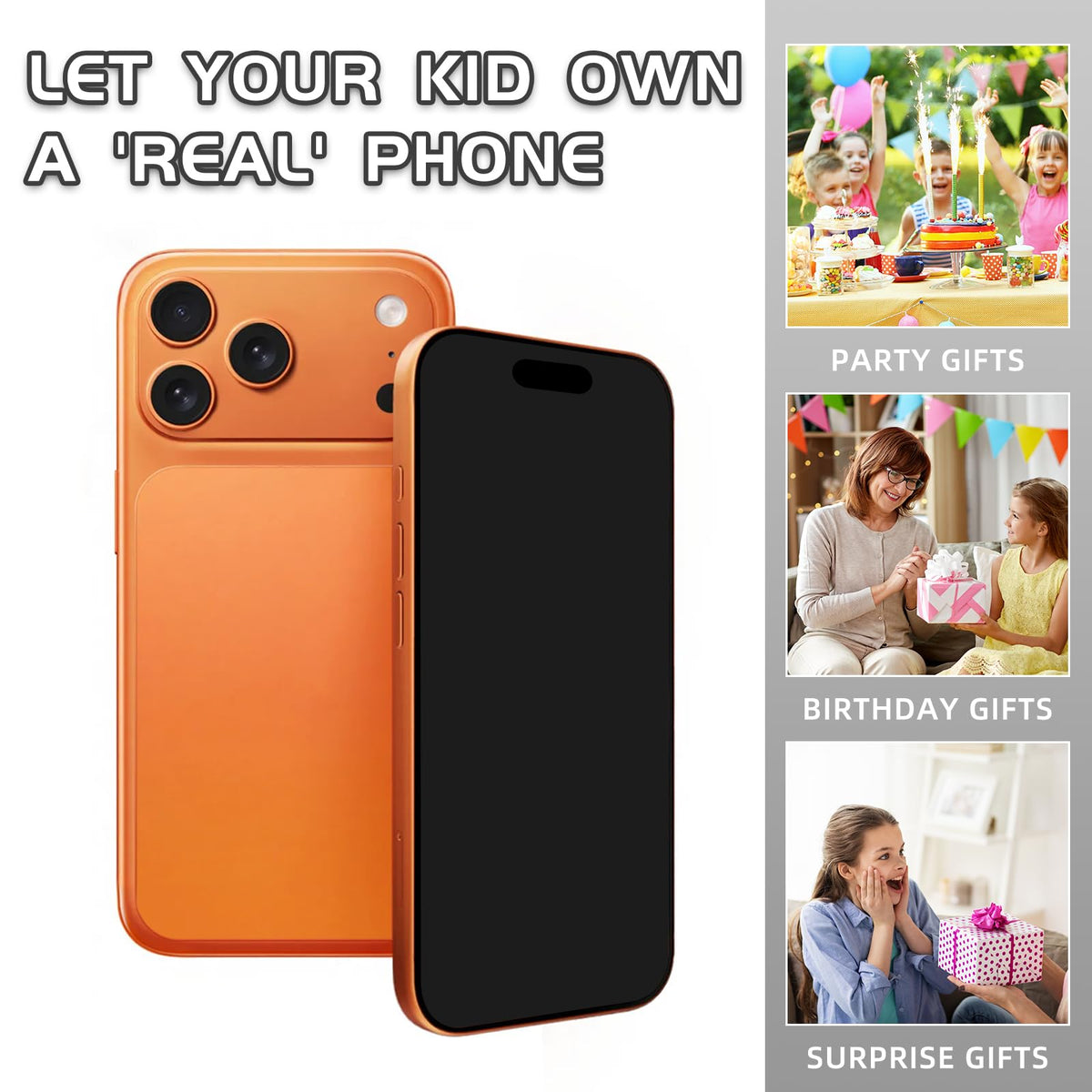 Faawxlo PropPhone Cosmic Orange option with black screen