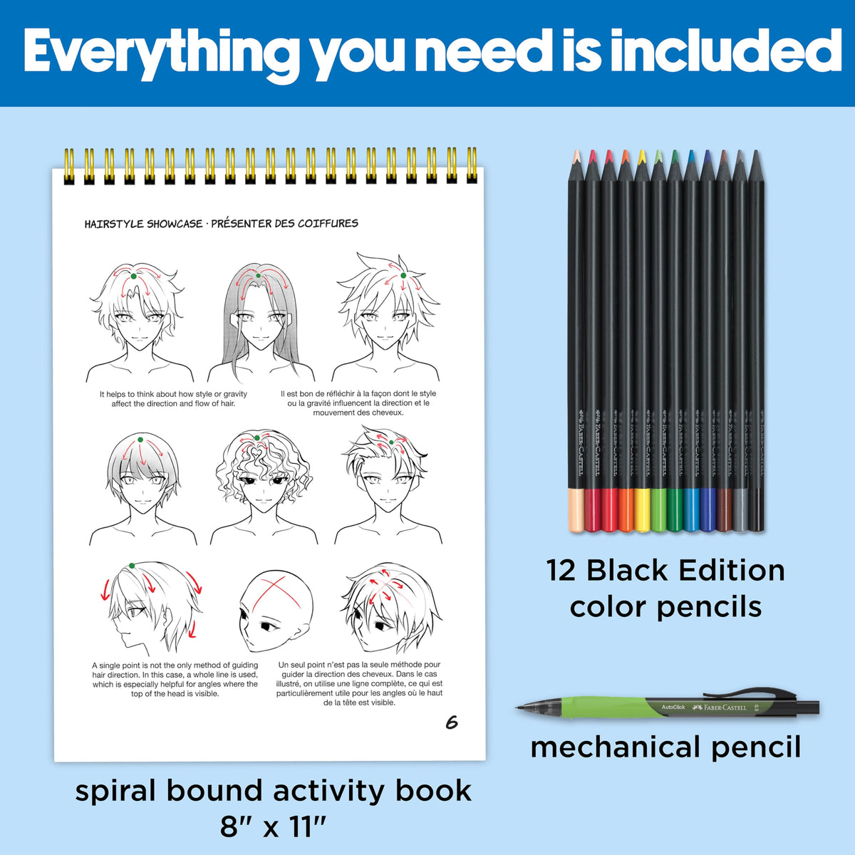 Twenty practice pages in the Faber-Castell Shonen Edition kit for hands-on progress