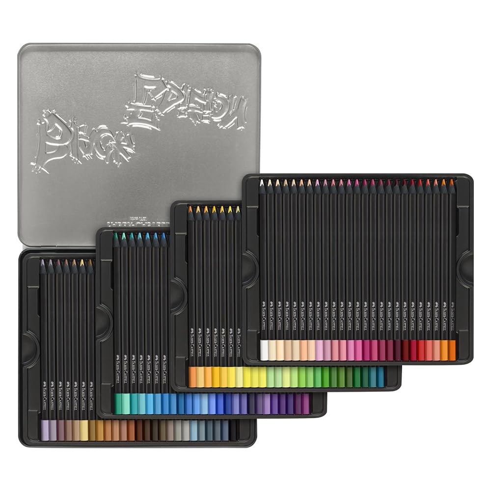 Color-dipped ends of Faber-Castell Black Edition pencils help quick color identification.