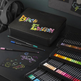 Soft-core lead of Faber-Castell Black Edition pencils delivers smooth color on all papers.