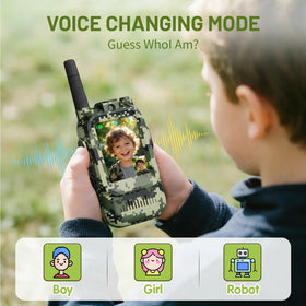 Fabeto camo battery powered walkie talkies provide hours of play