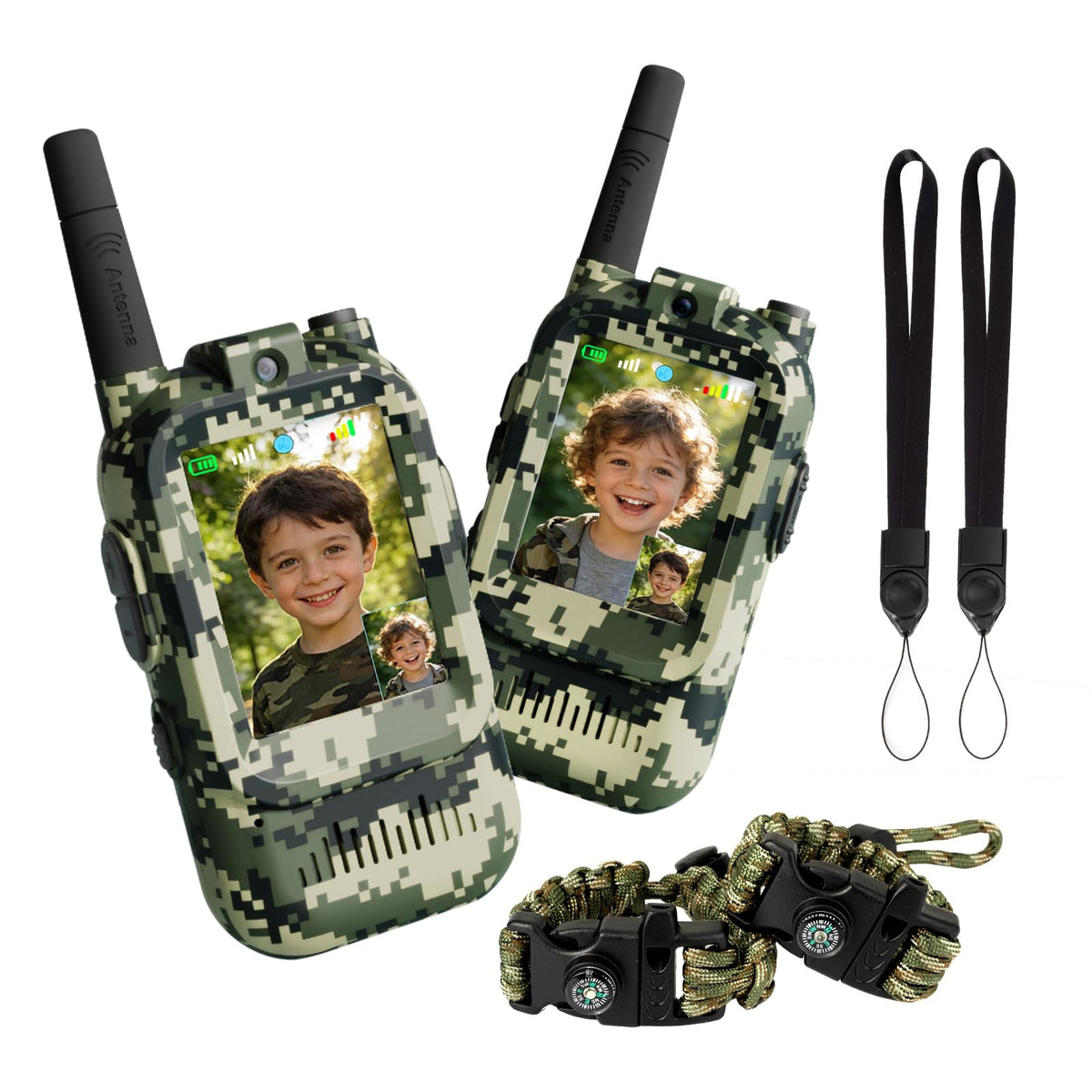 Fabeto Video Walkie Talkies camo camera for live outdoor chats