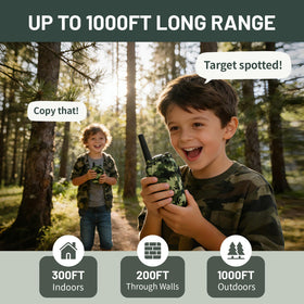 Fabeto camo walkie talkies USB C port for quick charging