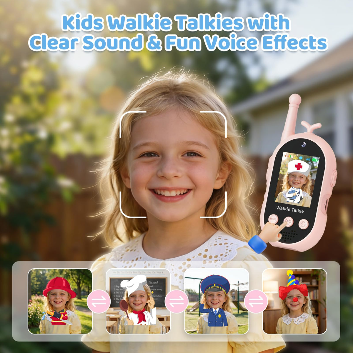 Fabeto Walkie Talkie Video durable housing for active kids