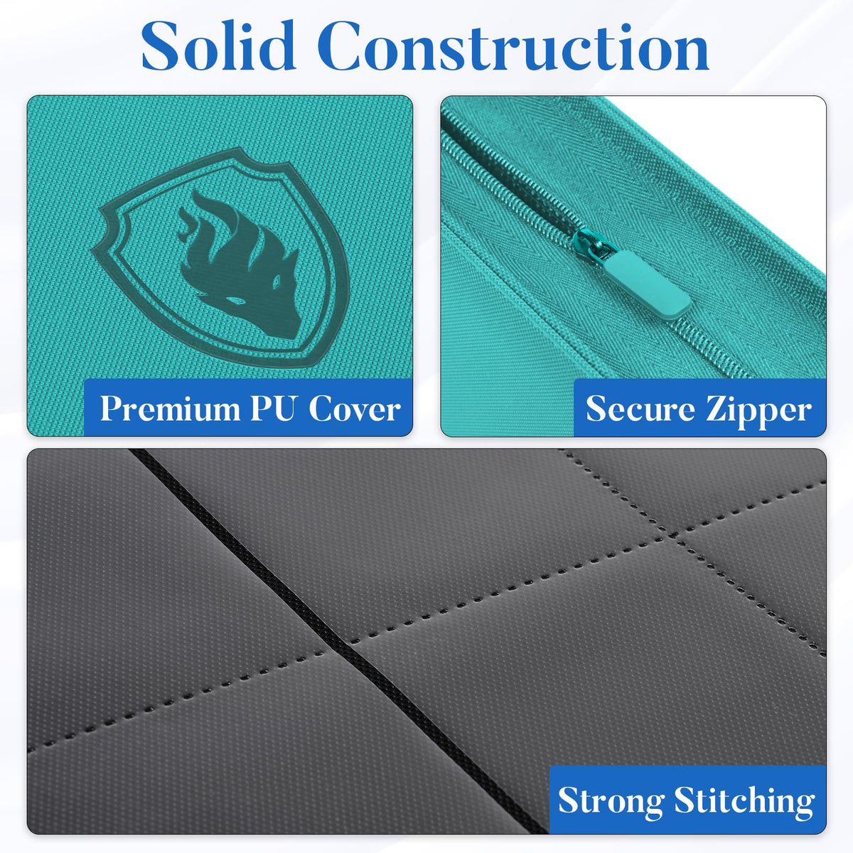 Fabmaker 12-pocket card book side-loading pockets for easy insertion.