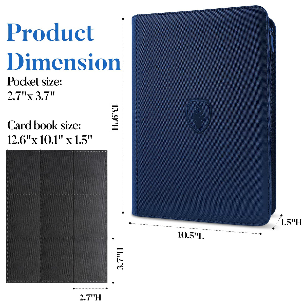 Fabmaker 360-side-loading pockets secure cards while flipping through the binder.
