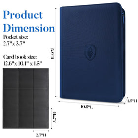 Fabmaker 360-side-loading pockets secure cards while flipping through the binder.