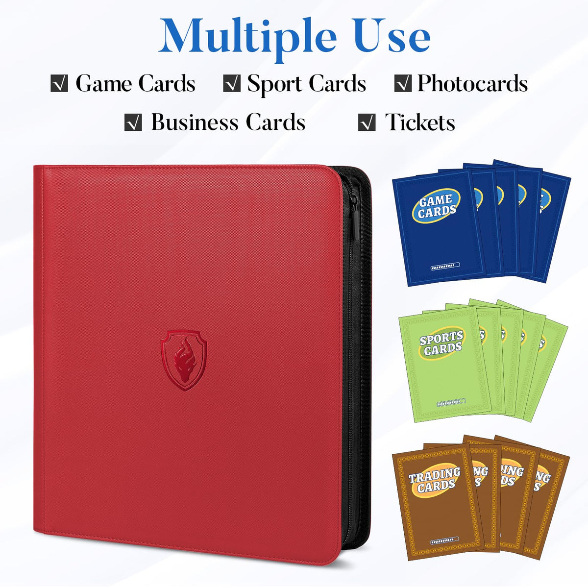 Ultra-clear sleeves display full card details for quick viewing
