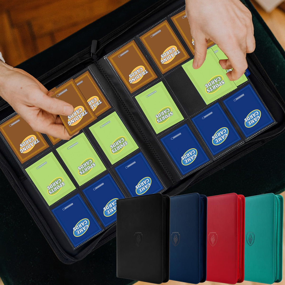 Fabmaker binder fits MTG, TCG, sports and board game cards.