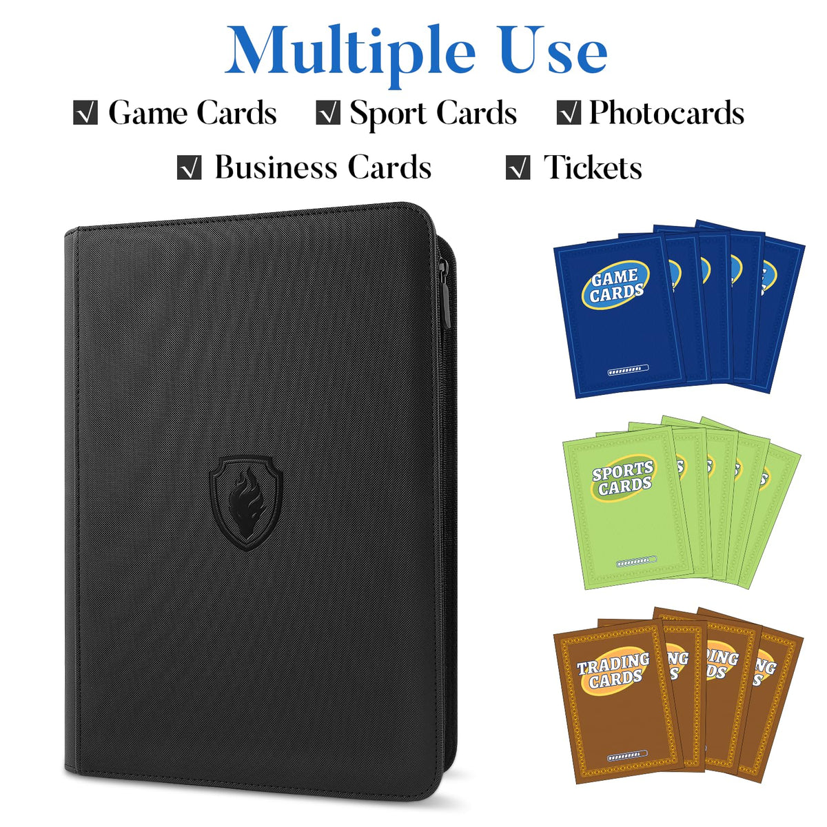 Fabmaker interior pages hold 360 cards across 20 pages for organized storage.