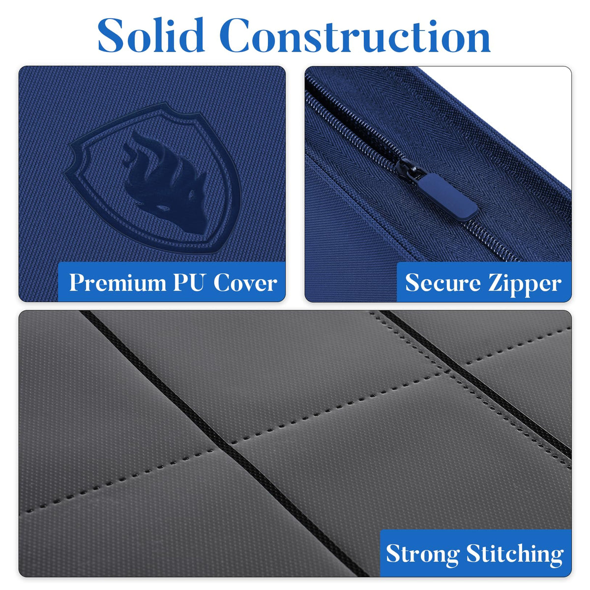 Fabmaker nine-pocket trading card album inside view keeps sleeves organized.