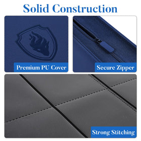 Fabmaker nine-pocket trading card album inside view keeps sleeves organized.