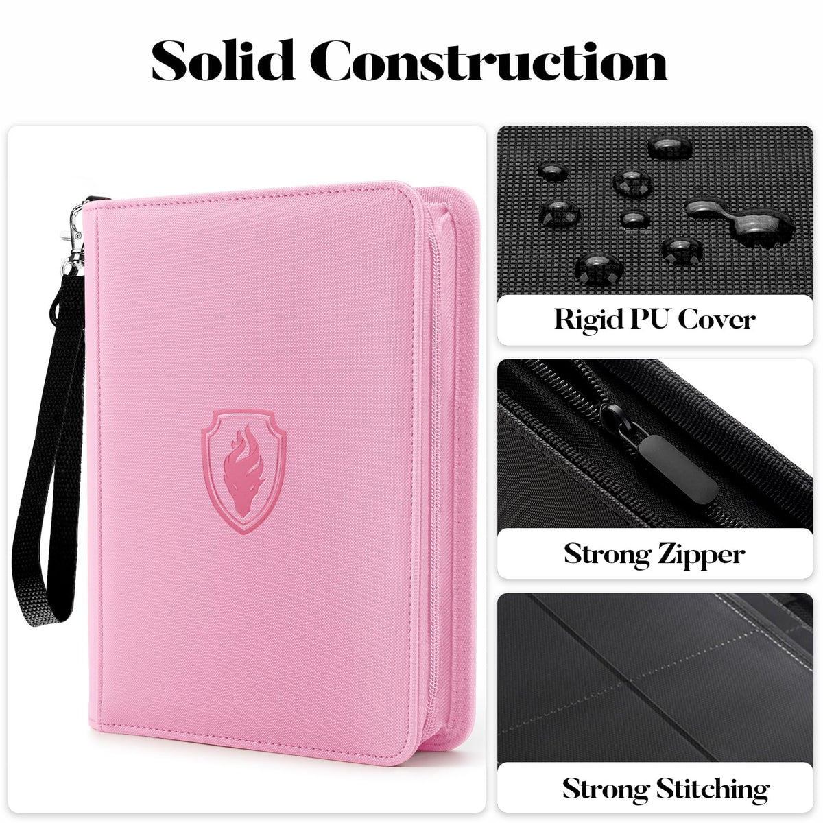 Fabmaker portable card collection binder with removable strap for easy carry