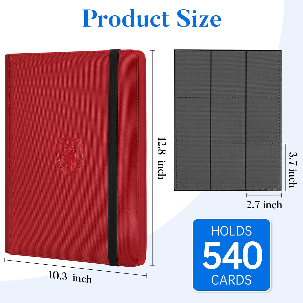 Card pocket size and overall fit in Fabmaker binder designed for sleeved cards.