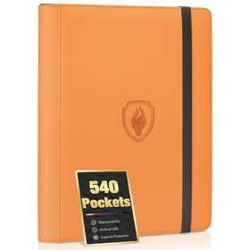 Fabmaker Premium 9-Pocket Card Binder front cover with durable PU protection keeps cards safe.