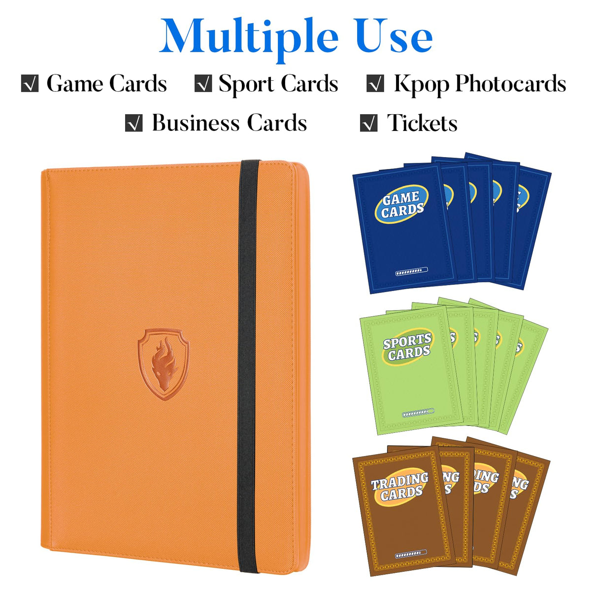 Fabmaker binder inside pages show capacity for 540 cards with clear, archival-friendly pockets.