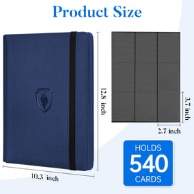 Fabmaker navy PU cover on a compact card binder with premium look