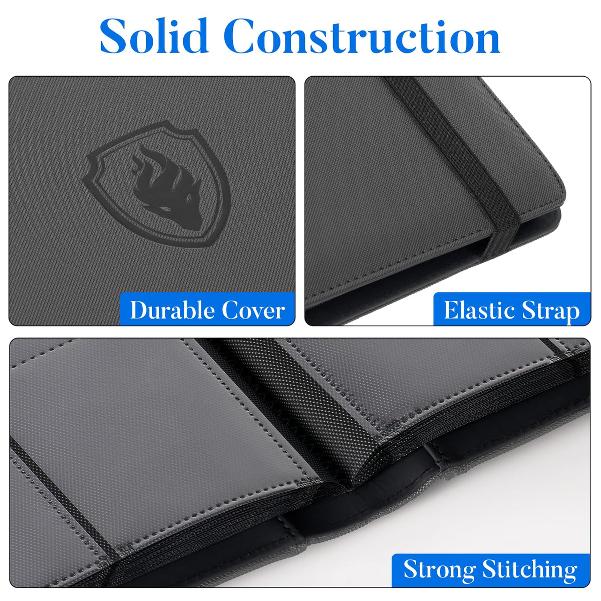 Fabmaker binder pages showing 540-card capacity with archival-safe sleeves
