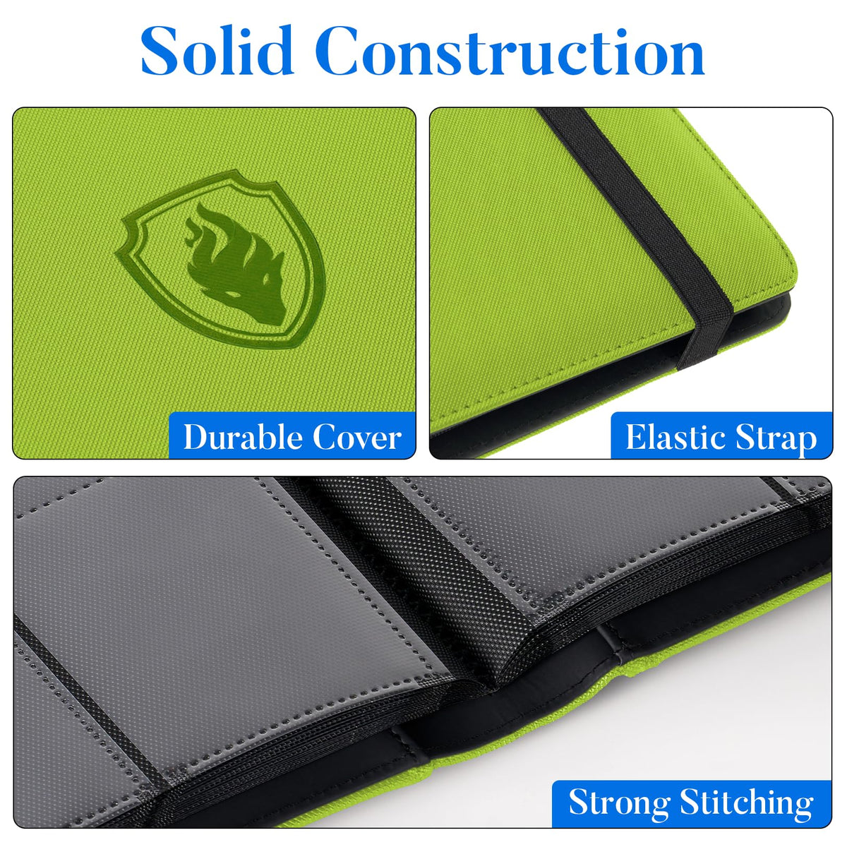Fabmaker side-loading pockets ease card insertion and reduce spills.