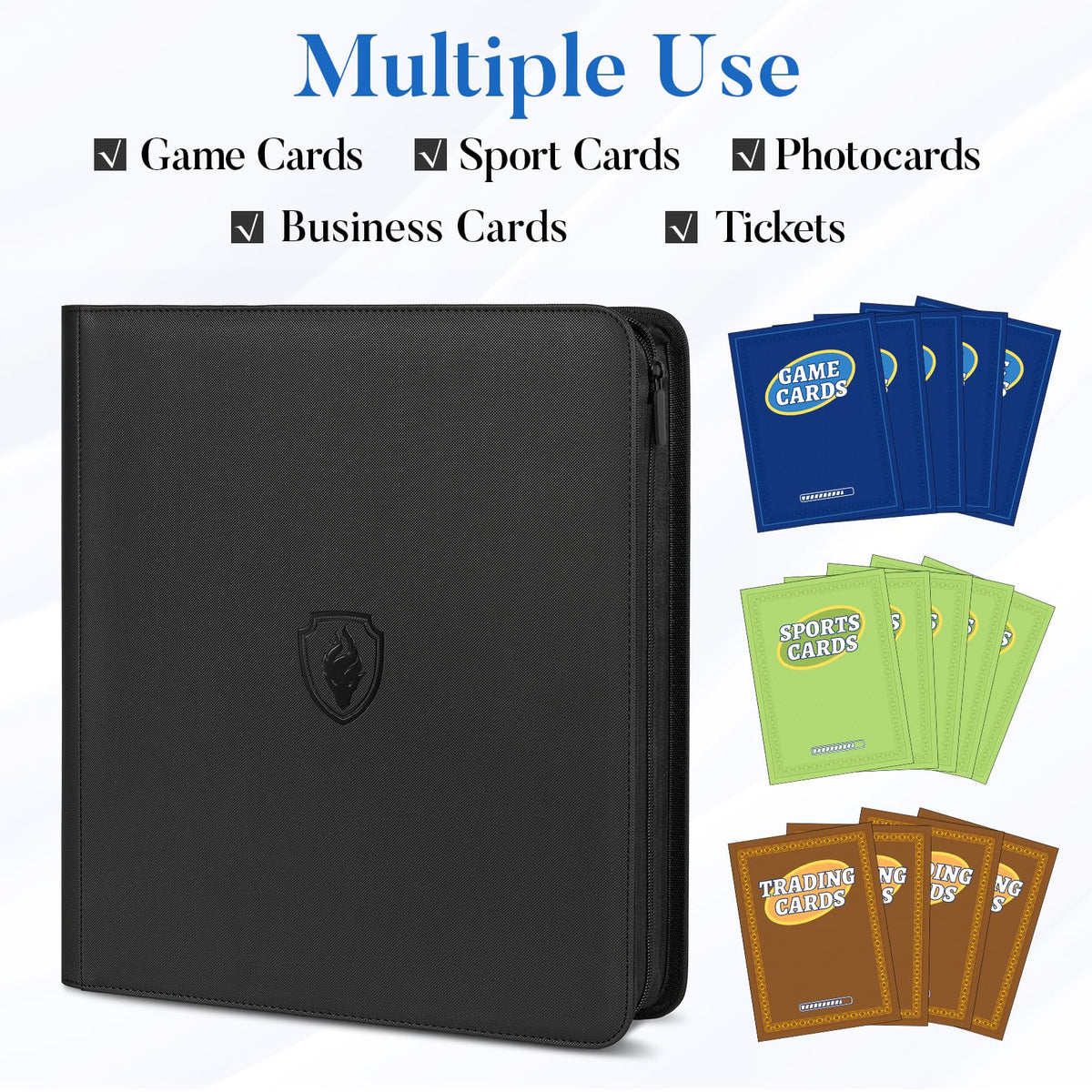 Fabmaker Premium Zip Card Binder capacity up to 912 cards across 38 pages