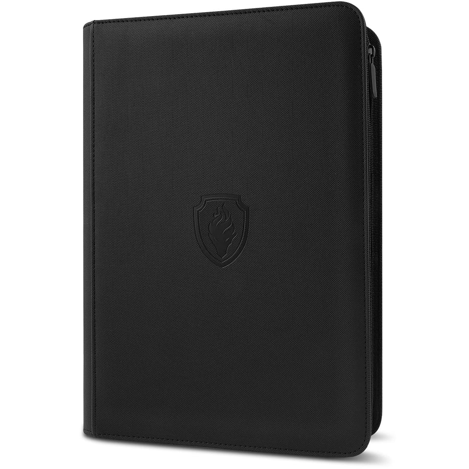 Fabmaker Premium Zip Card Binder cover: sturdy PU exterior for reliable protection.